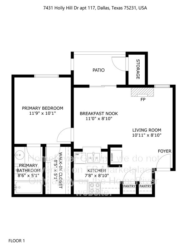 1 BR Home | Fireplace | Community Pool | Water Included property image